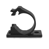 100pk Cable Clamp 15mm OD Cable Self-Adhesive or Screw-Down - Black FN-CC-215-BK