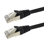1ft RJ45 Cat6 Stranded Shielded 26AWG Molded Patch Cable CMR - Black FN-CAT6SM-01BK