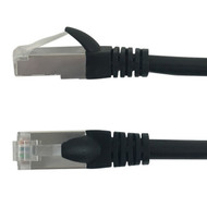 1ft RJ45 Cat6 Stranded Shielded 26AWG Molded Patch Cable CMR - Black FN-CAT6SM-01BK