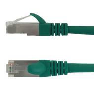 1ft RJ45 Cat6 Stranded Shielded 26AWG Molded Patch Cable CMR - Green FN-CAT6SM-01GN
