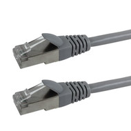 1ft RJ45 Cat6 Stranded Shielded 26AWG Molded Patch Cable CMR - Grey FN-CAT6SM-01GY