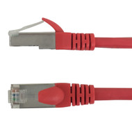 1ft RJ45 Cat6 Stranded Shielded 26AWG Molded Patch Cable CMR - Red FN-CAT6SM-01RD