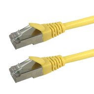 1ft RJ45 Cat6 Stranded Shielded 26AWG Molded Patch Cable CMR - Yellow FN-CAT6SM-01YL