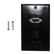 1-Port VGA Wall Plate Kit Decora Black with 1x Keystone Hole FN-WPK-VGA1-D-BK