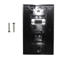 1-Port VGA Wall Plate Kit Decora Black with 1x Keystone Hole FN-WPK-VGA1-D-BK