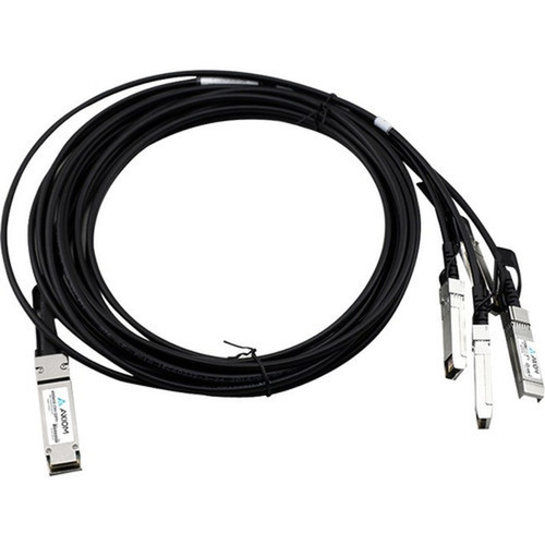 Axiom Network Splitter Cable Adapter - 16.4 ft Network Cable for Network Device - First End: 1 x QSFP+ - Second End: 4 x SFP+ - Cable (QSFP-4SFP10G-CU5M-AX)