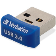 Verbatim 64GB Store n Stay Nano USB 30 Flash Drive - Blue - 64 GB - USB 30 - Blue - Lifetime Warranty 98711