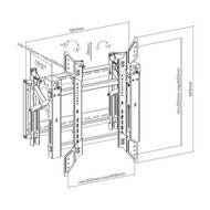 Video Wall Portrait TV Mount Bracket Fully Adjustable - Fits Sizes 45-70 inches - Maximum VESA 600x400 FN-MT-1520-BK