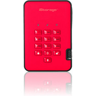 iStorage diskAshur2 1 TB Portable Hard Drive - External - Fiery Red - TAA Compliant - USB 31 - 5400rpm - 8 MB Buffer - 256-bit - 2 IS-DA2-256-1000-R