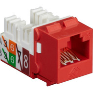 Black Box GigaTrue2 Network Connector - 1 x RJ-45 Female 1 x 110-punchdown - Red - TAA Compliant FMT637-R3