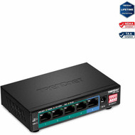 TRENDnet 5-Port Gigabit Long Range PoE Switch 4 x Gigabit PoE Ports 1 x Gigabit Port 32W PoE Budget 10Gbps Switching Capacity - TPE-LG50