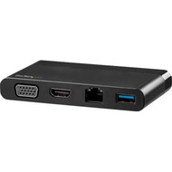 StarTechcom USB C Multiport Adapter with HDMI and VGA - Mac  Windows  Chrome - 4K - 1x USB-A Port - GbE - USB-C Adapter - Hideaway DKT30CHVCM