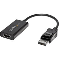 StarTechcom DisplayPort To HDMI Adapter with HDR - 4K 60Hz - Black - 77 DisplayPortHDMI AV Cable for AudioVideo Device Notebook DP2HD4K60H