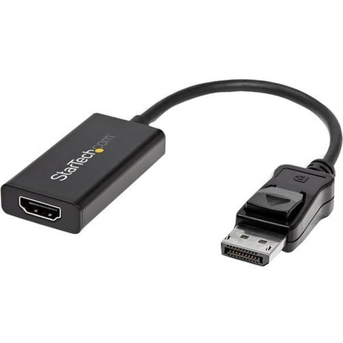 StarTech.com DisplayPort To HDMI Adapter with HDR - 4K 60Hz - Black - 7.7" DisplayPort/HDMI A/V Cable for Audio/Video Device, Notebook (DP2HD4K60H)
