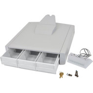 Ergotron SV43 Primary Triple Drawer for LCD Carts - 1134 g Weight Capacity - 18 Length x 18 Width x 95 Height - Gray White 97-901