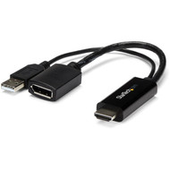 StarTechcom HDMI to DisplayPort Adapter - 4K 30Hz - HDMI to DisplayPort Converter - Compact HDMI to DP Adapter - USB-Powered - an or HD2DP