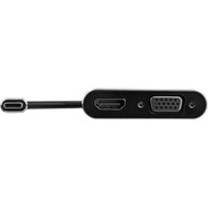 StarTechcom USB C to VGA and HDMI Adapter - Aluminum - USB-C Multiport Adapter - 6 in  1524 cm Built-In Cable - USB C multiport all CDP2HDVGA