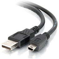 C2G USB Cable - Type A Male - Mini Type B Male USB - 2m - Black 27005