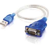 C2G Port Authority USB to DB9 Serial Adapter - DB-9 Male Type A Male - 046m - Blue 26886