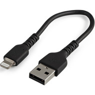 StarTechcom 6 inch15cm Durable Black USB-A to Lightning Cable Rugged Heavy Duty ChargingSync Cable for Apple iPhoneiPad MFi - of RUSBLTMM15CMB