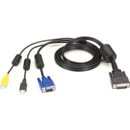 Black Box KVM Switch Cable - VGA USB CAC USB to HD26 - 6 ft KVM Cable for KVM Switch Video Device - First End 1 x HD-26 Male - 1 x EHNSECURE3-0006