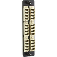 Black Box High-Density Multimode Fiber Adapter Panel - Ceramic Sleeve - 24 Ports - 24 x Duplex - Beige - TAA Compliant JPM467B-R2