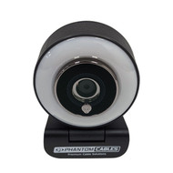 Cables Webcam 1920x1080p 30fps with Microphone  Light Ring - Black