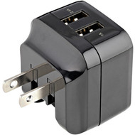 StarTechcom 2 Port USB Wall Charger 17W Wall Charger Hub 24A  1A port Dual USB-A Power Adapter Portable Charger for - 120 V V USB2PACUBK