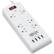 Tripp Lite TLP64USBRA15 6-Outlet Surge SuppressorProtector - 6 x NEMA 5-15R 4 x USB - 180 kVA - 900 J - 120 V AC Input TLP64USBRA15