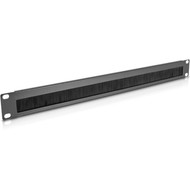 V7 Rack Mount Brush Panel 1U - Cable Manager - Black - 1U Rack Height - Cold Rolled Steel Nylon RMBRUSH1U-1N