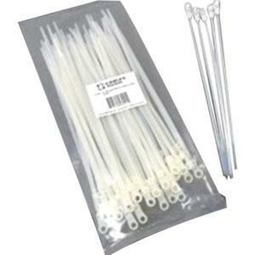 C2G Screw-Mountable Cable Ties - Cable Tie Mount - Natural - 50 Pack (43041)
