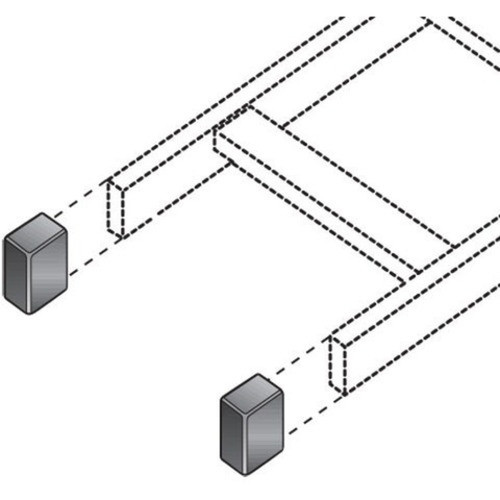 Black Box Ladder Rack End Cap Kit - (2) Caps - Cable Ladder End Cap - Black - 1 Pack - Thermoplastic Rubber, Vinyl - TAA Compliant (RM661)