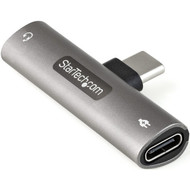 StarTechcom USB C Audio  Charge Adapter USB-C Audio Adapter with 35mm Headset Jack and USB Type-C PD Charging For USB-C - USB C - CDP235APDM