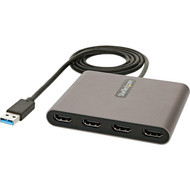 StarTechcom USB-A to HDMI Adapter - 1 Pack - 1 x 9-pin Type A USB 30 USB Male - 4 x HDMI Digital AudioVideo Female - 1920 x 1080 - USB32HD4