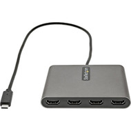 StarTechcom USB-C to HDMI Adapter - 1 Pack - 1 x 24-pin Type C USB 30 USB Male - 4 x HDMI Digital AudioVideo Female - 1920 x 1080 - USBC2HD4