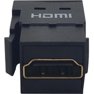 Tripp Lite HDMI KeystonePanel-Mount Coupler FF - 8K 60 Hz Black - 7680 x 4320 Supported - Gold Connector - Gold Contact - Black - P164-000-KPBK8K