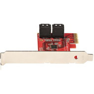 StarTechcom SATA PCIe Card 4 Port PCIe SATA Expansion Card 6Gbps Stacked Connectors Non-RAID PCI Express to SATA - SATA III PCIe 4P6G-PCIE-SATA-CARD