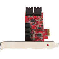 StarTechcom SATA PCIe Card 10 Port PCIe SATA Expansion Card 6Gbps SATA Adapter 10 Mini-SASSATA Cables PCI Express to SATA - SATA 10P6G-PCIE-SATA-CARD