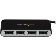 StarTechcom 4 Port Portable USB 20 Hub w Built-in Cable - 4 Port USB Hub - Add four USB 20 ports to your computer using this USB - ST4200MINI2