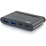 C2G USB C Hub with USB A USB C and Power Delivery - USB Hub - USB Type C - External - 4 USB Ports - 4 USB 31 Ports 26914