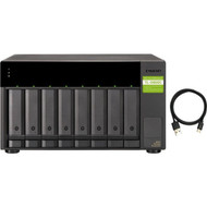 QNAP TL-D800C Drive Enclosure SATA600 - USB 32 Gen 2 Type C Host Interface Tower - 8 x HDD Supported - 8 x SSD Supported - 8 x Bay TL-D800C-US