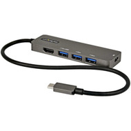 StarTechcom USB C Multiport Adapter USB-C to HDMI 4K 60Hz HDR10 100W PD Pass-Through 4xUSB 30 USB Type-C Mini Dock 12 Long - DKT30CHPD3