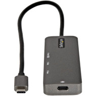 StarTechcom USB C Multiport Adapter USB-C to HDMI 4K 60Hz HDR10 100W PD Pass-Through 4xUSB 30 USB Type-C Mini Dock 12 Long - DKT30CHPD3