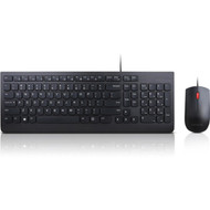 Lenovo Essential Wired Keyboard and Mouse Combo - US English - USB Membrane Cable English US - Black - USB Cable Optical - 1000 dpi 4X30L79883