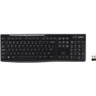 Logitech K270 Keyboard - Wireless Connectivity - RF - 33 ft 1005840 mm - 240 GHz - USB Interface - Computer - PC - AAA Battery - 920-003051