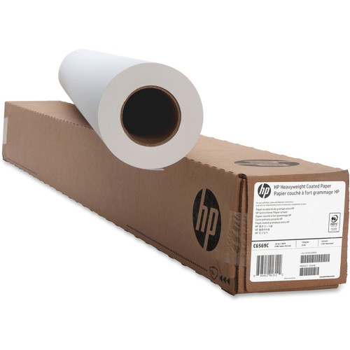 HP Inkjet Coated Paper - Bright White - 90 Brightness - 91% Opacity - 42" x 100 ft - 35 lb Basis Weight - Matte - 1 / Roll - (C6569C)