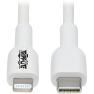 Tripp Lite USB-C to Lightning Sync/Charge Cable (M/M), MFi Certified, White, 1 m (3.3 ft.) - 3.3 ft Lightning/USB-C Data Transfer for (Fleet Network)
