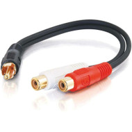 C2G Value Series Audio Y Cable - RCA Male - RCA Female - 15.24cm - Black (03177) 03177 Audio Cable physical C2G Fleet Network Canada