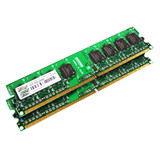 Transcend 2GB DDR2 SDRAM Memory Module - 2 GB (2 x 1GB) - DDR2-800/PC2-6400 DDR2 SDRAM - 800 MHz - CL5 - Non-ECC - Unbuffered - - DIMM (Fleet Network)