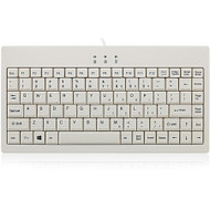 Adesso EasyTouch AKB-110W Mini Keyboard - USB, PS/2 - 87 Keys - White (Fleet Network)